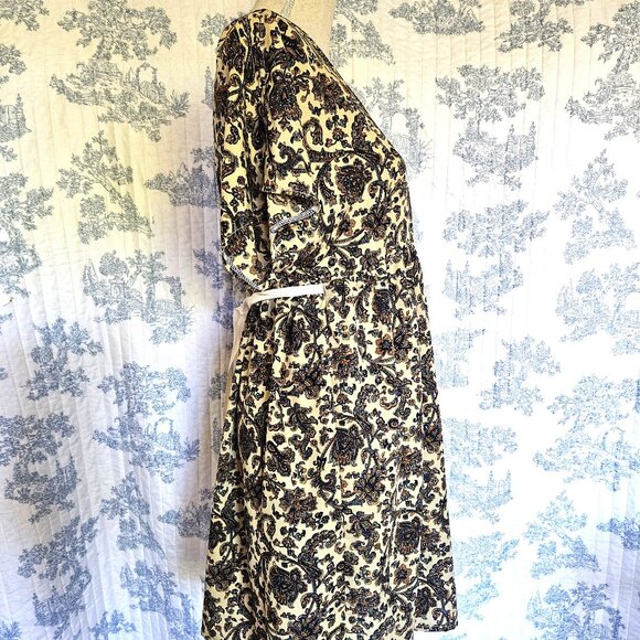 Sz S to M Kimono Sleeve Wrap Dress Tan NEW - Picture 8 of 10